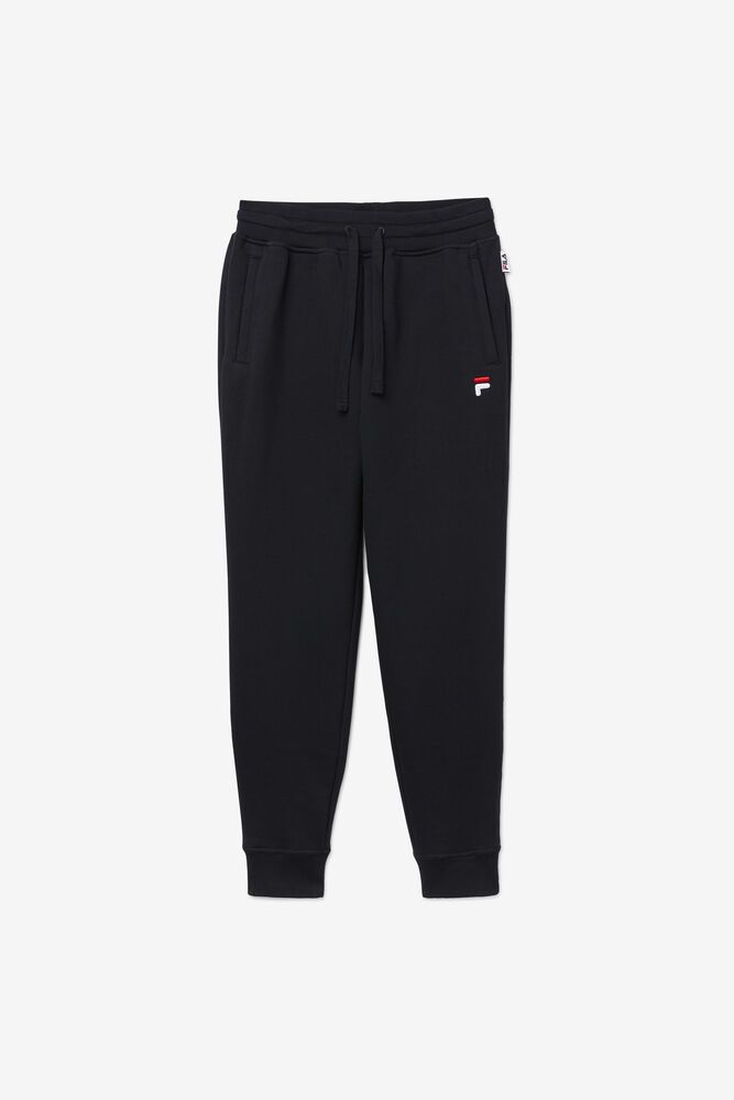 Fila Chardon Jogger Black Pants Mens - NZ 04623-BSRH